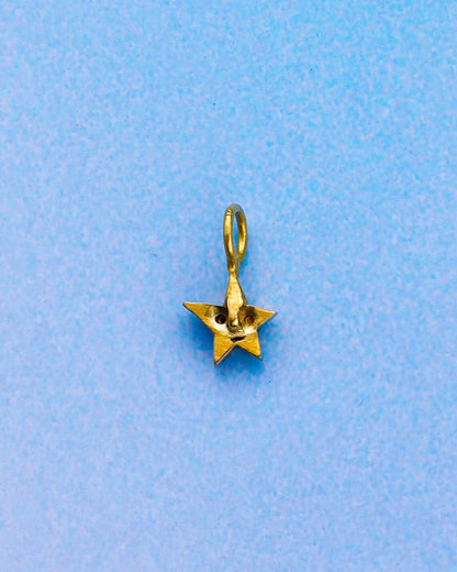 solid brass star-shaped pendant 