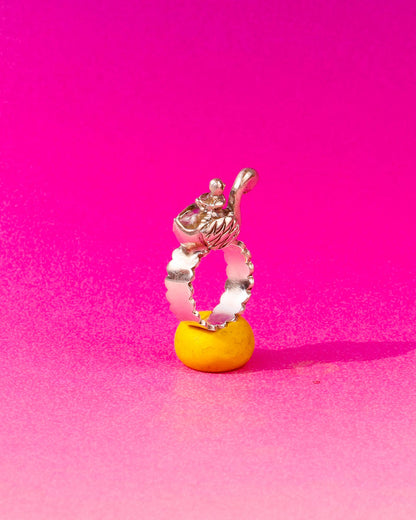 Swan and cygnet sterling silver ring from the With Stars as Witness collection